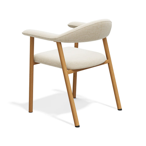 Lot de 2 chaises HUDSON velours chenillé pieds chêne