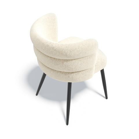 Lot de 2 chaises CHELSEA velours texturé