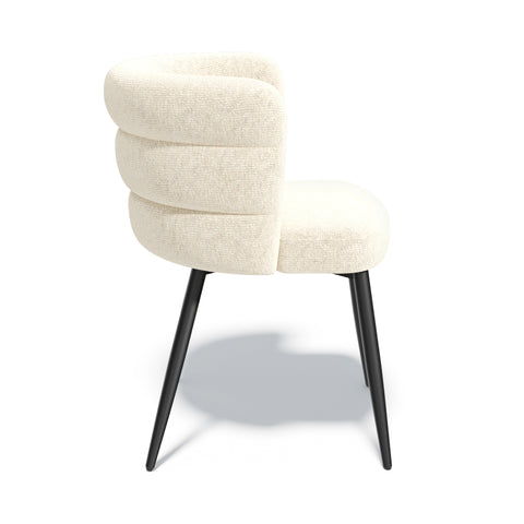 Lot de 2 chaises CHELSEA velours texturé