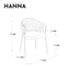 Set de 2 chaises HANNA Bouclette pieds noirs