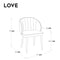 Lot de 2 Chaises Love Velours Pieds Velours assortis