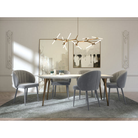 Lot de 2 Chaises Love Velours Pieds Velours assortis