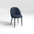Lot de 2 Chaises Kent Tissus passepoil Pieds Noirs mat