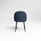Lot de 2 Chaises Kent Tissus passepoil Pieds Noirs mat