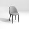 Lot de 2 Chaises Kent Tissus passepoil Pieds Noirs mat