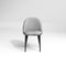 Lot de 2 Chaises Kent Tissus passepoil Pieds Noirs mat