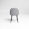 Lot de 2 Chaises Kent Tissus passepoil Pieds Noirs mat
