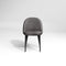 Lot de 2 Chaises Kent Tissus passepoil Pieds Noirs mat