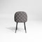 Lot de 2 Chaises Kent Tissus passepoil Pieds Noirs mat