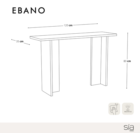 Console EBANO 120cm