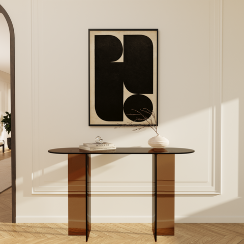 Console SIENNA en verre 120cm