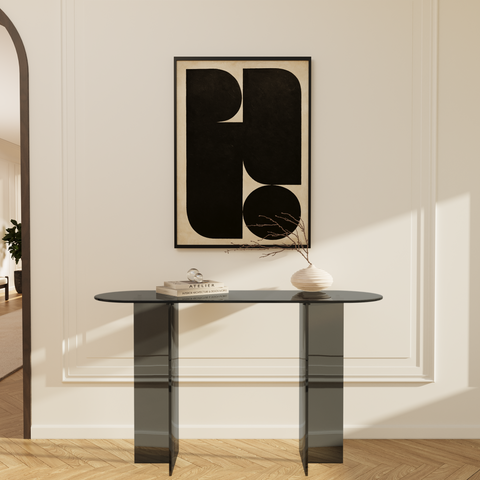Console SIENNA en verre 120cm