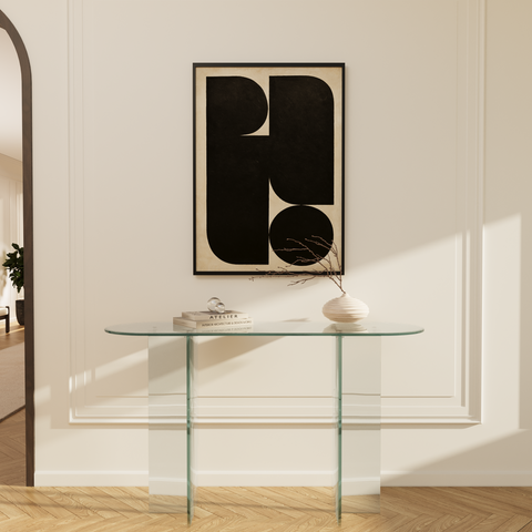 Console SIENNA en verre 120cm