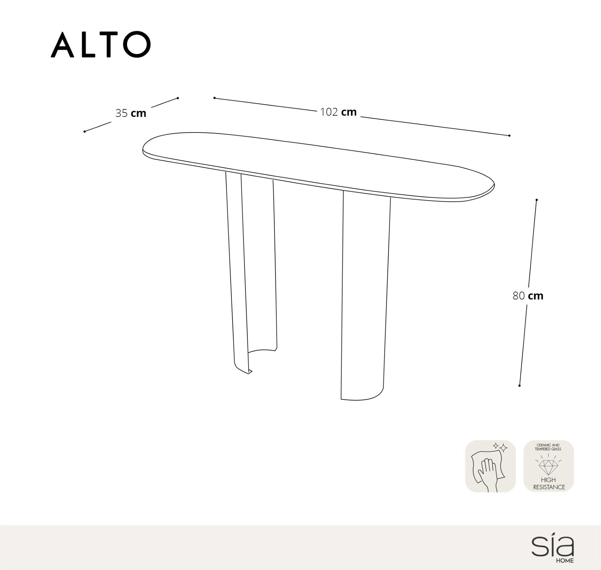 Console ALTO 120cm– Sia Home