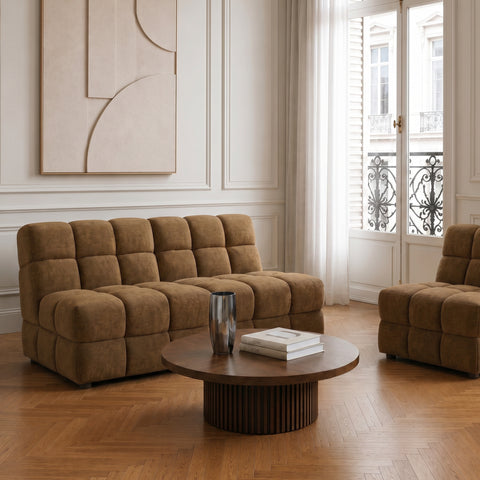 Fauteuil SEVENTY tissu tramé toucher doux