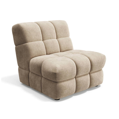Fauteuil SEVENTY tissu tramé toucher doux