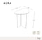Table d'appoint AURA en verre 55cm