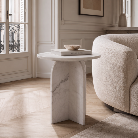 Table d'appoint SILEA en marbre 40cm