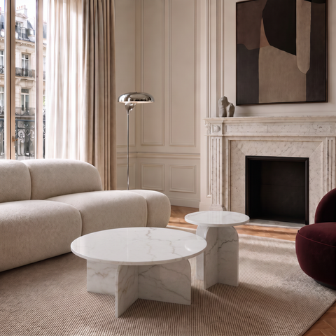 Table d'appoint SILEA en marbre 40cm