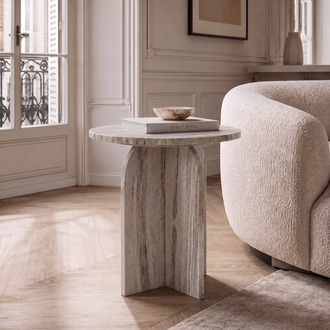 Table d'appoint SILEA en marbre 40cm
