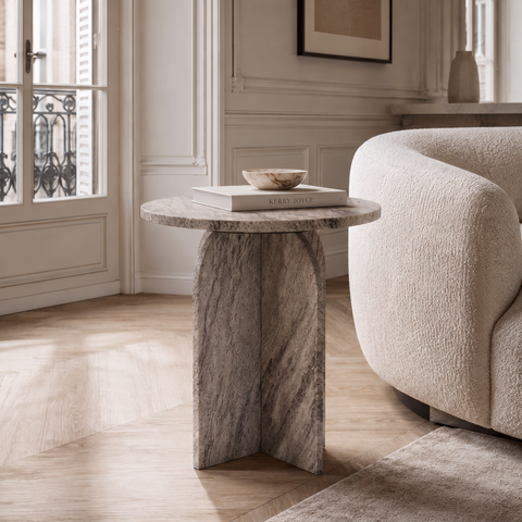 Table d'appoint SILEA en marbre 40cm