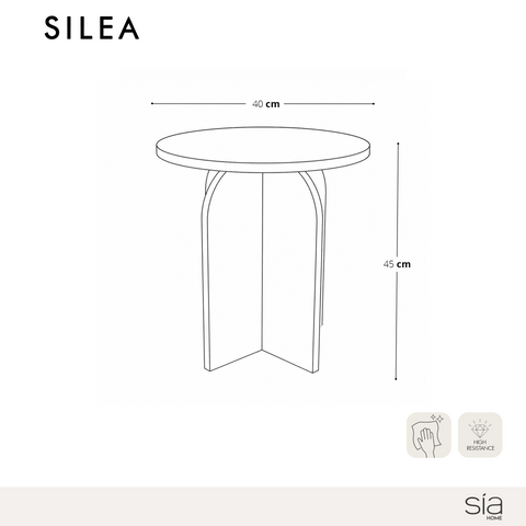 Table d'appoint SILEA en marbre 40cm