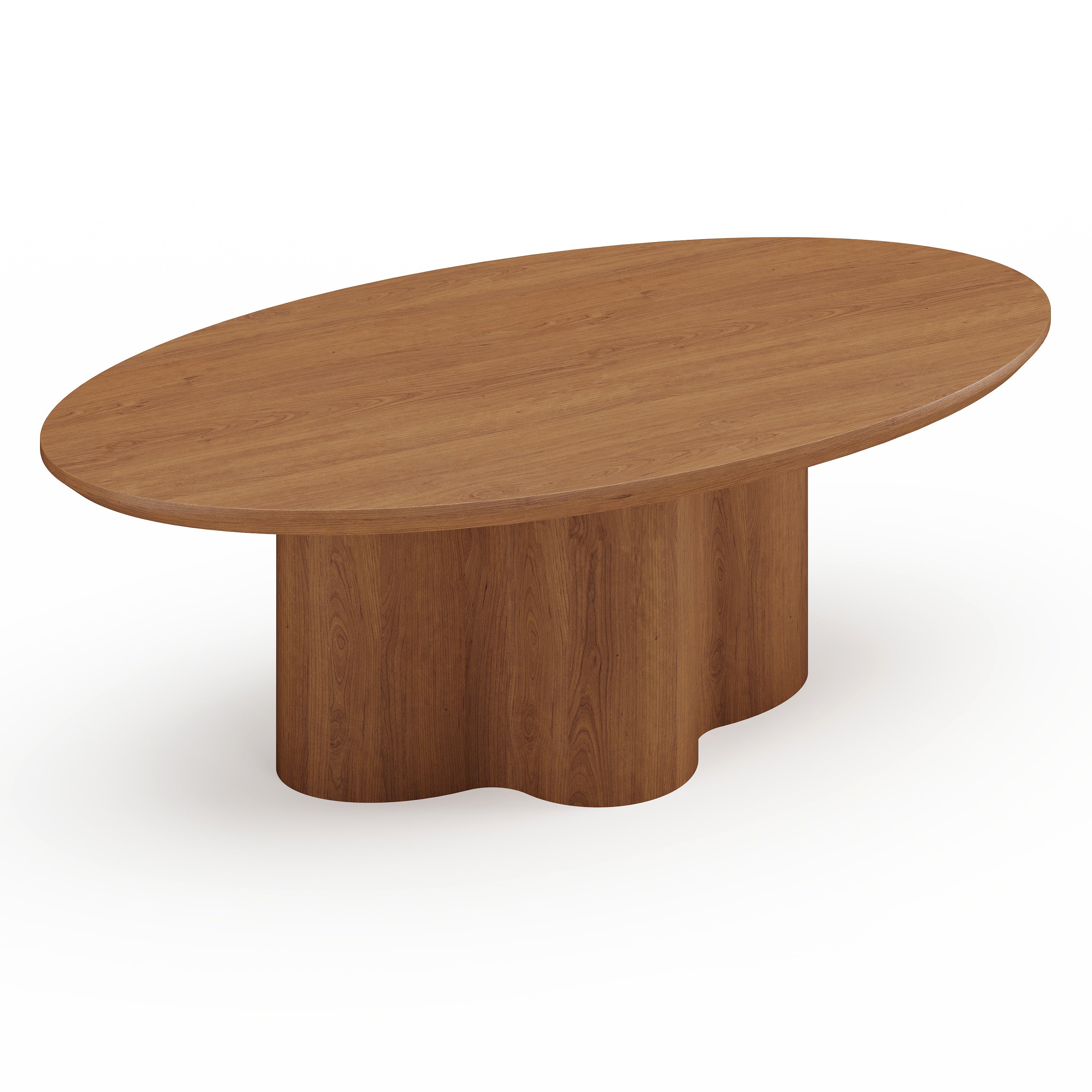 Table Basse Ovale SoBuy Design Moderne Bois - Salon Élégant 105x60x40cm