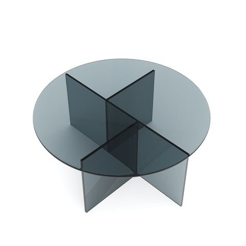 Table basse SIENNA en verre 80cm