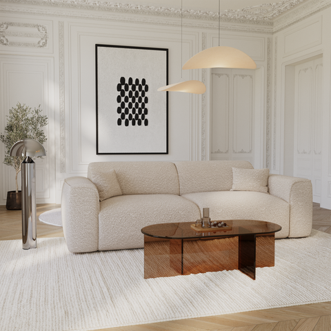 Table basse SIENNA en verre 100cm