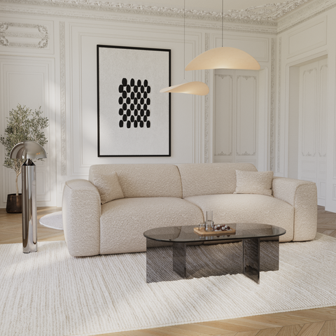 Table basse SIENNA en verre 100cm