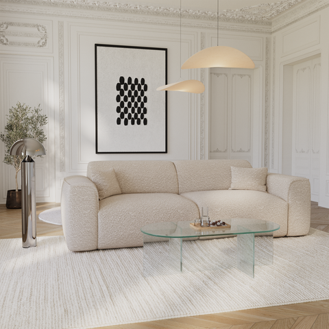Table basse SIENNA en verre 100cm
