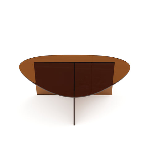 Table basse AURA en verre 90cm