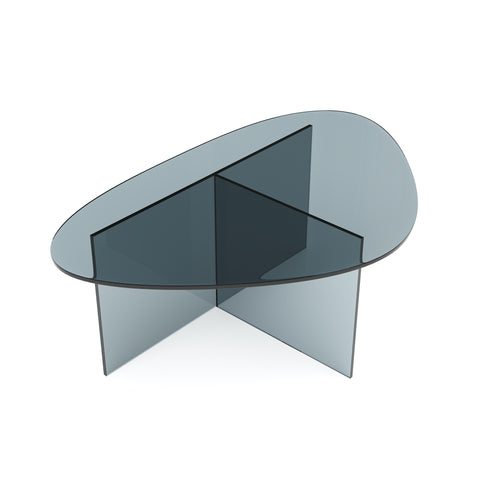 Table basse AURA en verre 90cm