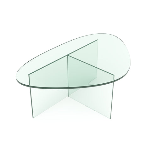 Table basse AURA en verre 90cm