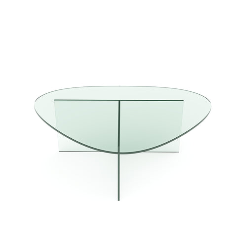 Table basse AURA en verre 90cm