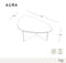 Table basse AURA en verre 90cm