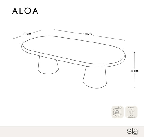 Table basse ALOA 120cm