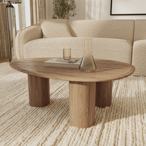 Table basse OLIVO noyer 90cm