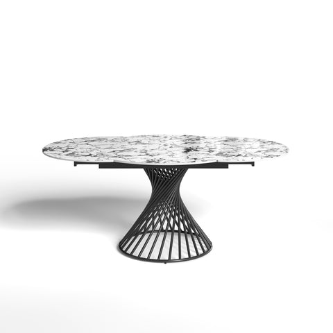 Table extensible MOON Céramique Pied noir 120cm