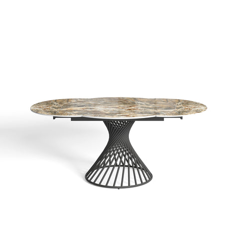 Table extensible MOON Céramique Pied noir 120cm