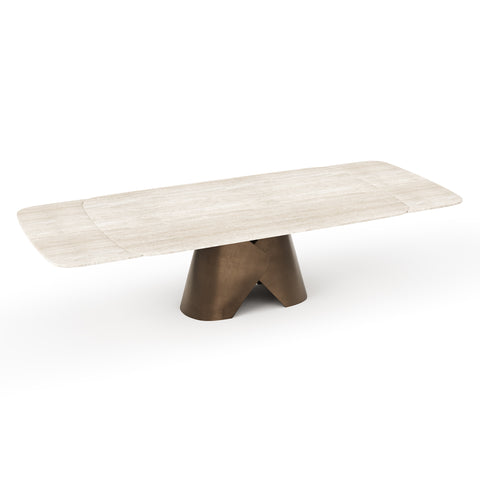 Table extensible VIVA pied bronze 160cm