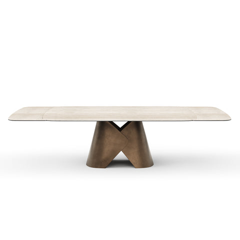 Table extensible VIVA pied bronze 160cm