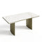 Table à manger extensible ROSE céramique et pieds dorés 180cm