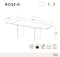 Table à manger extensible ROSE céramique et pieds dorés 180cm