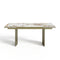 Table à manger extensible ROSE céramique et pieds dorés 180cm