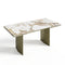 Table à manger extensible ROSE céramique et pieds dorés 180cm