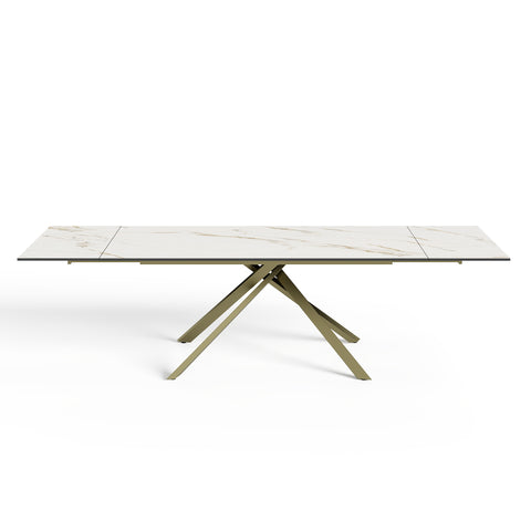 Table à manger extensible GINKO pieds dorés 180cm