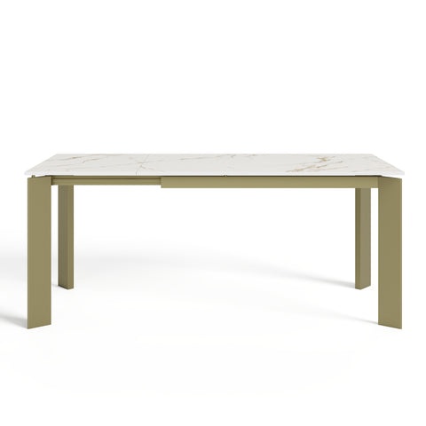 Table à manger extensible LINEA pieds dorés 140cm