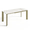 Table à manger extensible LINEA pieds dorés 140cm