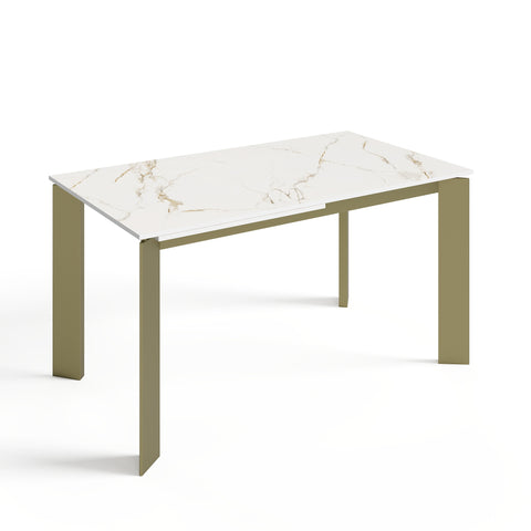 Table à manger extensible LINEA pieds dorés 140cm